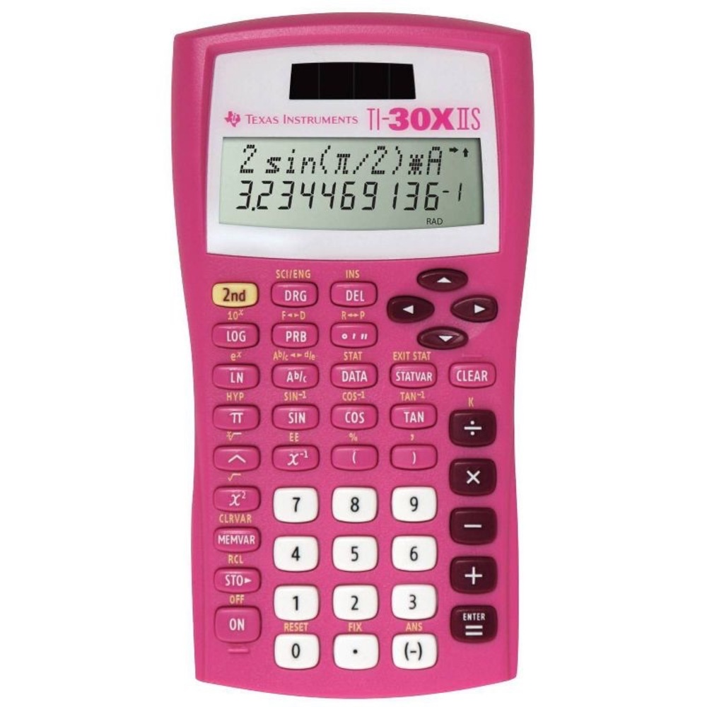 Texas Instruments Pink TI-30XIIS Scientific Math Algebra High School Calculator